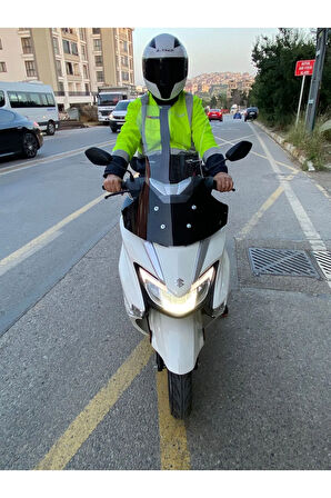 Suzuki Burgman Street Ex 125 Siperlik Ön Cam 2023 2024 Model 62cm Şeffaf Renkli 4mm