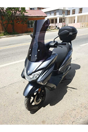 Suzuki Burgman Street Ex 125 Siperlik Ön Cam 2023 2024 Model 62cm Siyah Renkli 4mm