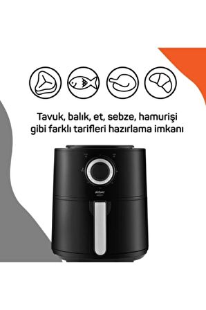 Orginal AR2062-G Airtasty AirFryer 4 Litre Sıcak Hava Fritözü