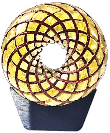 Z-Torus Energy Bobini Sarı Kuars Rodin Coil Pemf 15CM