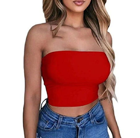 GARDIROZA kadın Straplez Crop Bluz Kısa Crop Askısız Crop Askısız Bluz