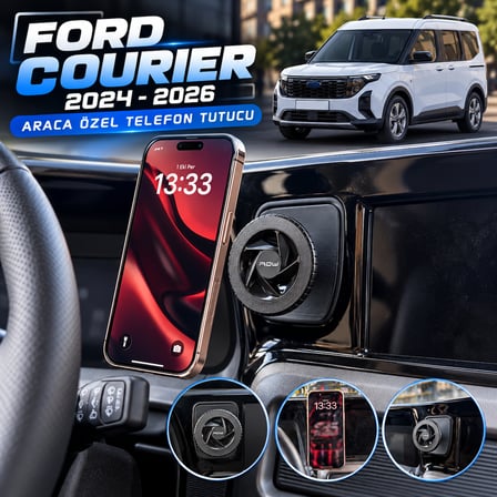 Ford Courier 2024-2026 Araç Içi Premium Telefon Tutucu - Araba Telefon Tutacağı Havalandırma Için