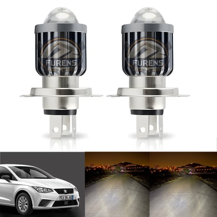 Seat Ibıza mk3 Uyumlu Mercek Led Xenon Uzun - Kısa Tek Renk Beyaz Şimşek Etkili