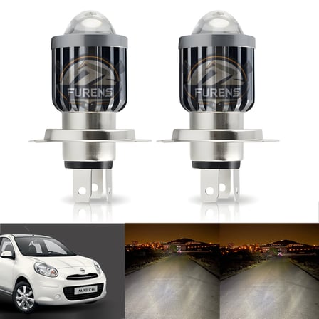 Nissan Micra Uyumlu Mercek Led Xenon Uzun - Kısa Tek Renk Beyaz