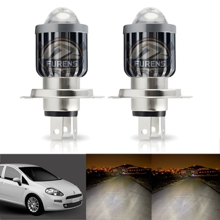 Fıat Grande Putno Uyumlu Mercek Led Xenon Uzun Kısa Tek Renk Beyaz Şimşek Etkili Ampul