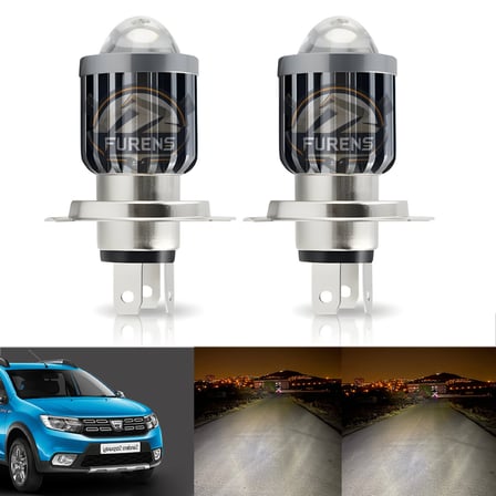 Dacia Sandero Için Uyumlu Şimşek Etkili Mercek Led Xenon Oto Ampulu Tek Renk Beyaz
