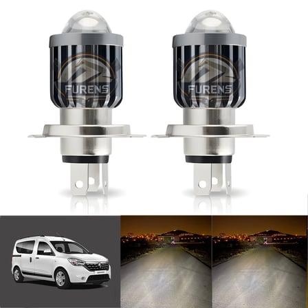 Dacia Dokker Için Uyumlu Şimşek Etkili Mercekler Led Xenon Far Tek Renk Beyaz