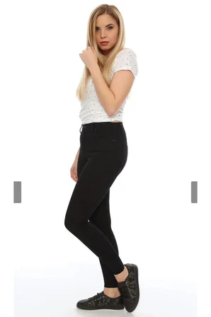 LİKRALI YÜKSEK BEL SKİNNY FİT JEANS PANTOLON