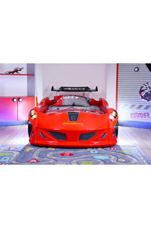 Arabalı Yatak, Jaguar Rüzgarlıklı Arabalı Yatak - Kırmızı