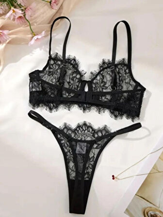 Telli Dantelli Sütyen Külot Takımı