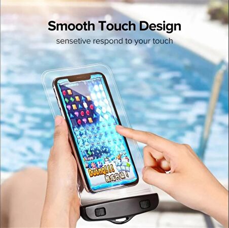 SU GEÇİRMEZ TELEFON KILIFI HAVUZ DENİZ YAĞMUR DA KULLANIM BOYUN ASKI İPLİ WATERPROOF PHONE CASE