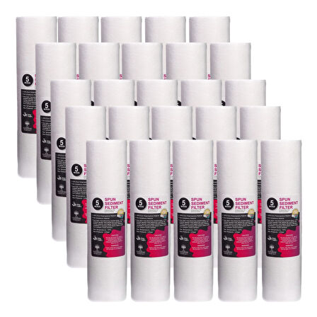Lotto Filters Su Arıtma Pp Sediment Filtre 5 Mikron 10 Inc 25'li