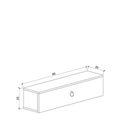 80 cm Duvara Monte Ahşap Makyaj Masası, Organizatör, Modern MDF Dresuar, Dar Giriş Masası