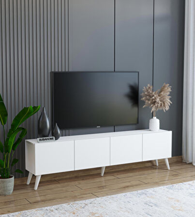 Beyaz 160 cm TV Ünitesi %100 Mdf - Modern ve Şık Tasarım