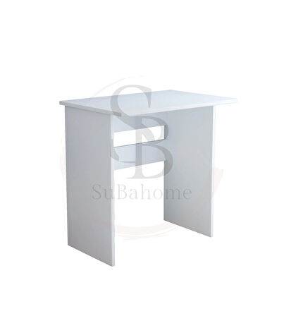 MDF Subahome 73 cm Beyaz Çalışma Masası Ofis Bilgisayar Masası Aktivite Masası Dar Alanlara Özel