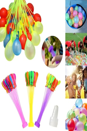 u Balonu Kendinden Bağlamalı 111'li Set – Şipşak Dolum Su Balonları – Renkli
