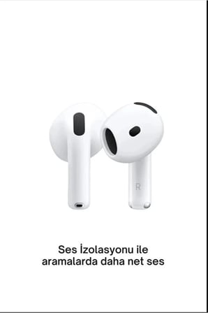 AirPods 4 Kulaklık Kablosuz Kulak içi Telefon/Müzik/Spor/Günlük Yaşam Bluetooth