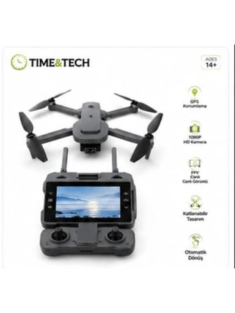 W11 GPS Drone HD Kameralı Katlanabilir FPV Drone Ekranlı Kumanda ve Taşıma Çantalı kulaklık hediyeli