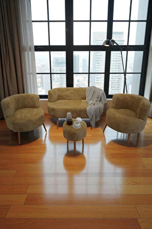 Summer Çay Seti Koltuk Takımı Puf Berjer Ofis Balkon Cafe Bahçe Salon Mobilyası