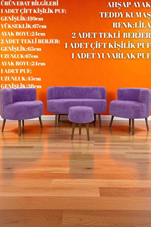 Summer Çay Seti Koltuk Takımı Puf Berjer Ofis Balkon Cafe Bahçe Salon Mobilyası