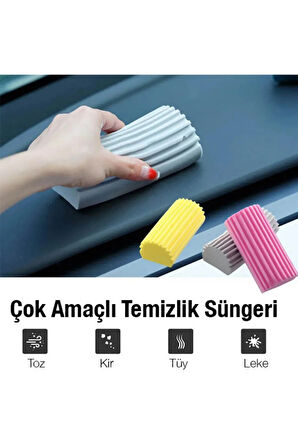 Çok Amaçlı Nemli Silgi Sünger Toz Ustası Temizlik Süngeri Toz Su Kir Emici Süper Pratik