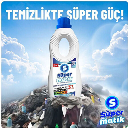 3'ü 1 Arada Sıvı Çamaşır Deterjanı 7 Adet 1200 ml