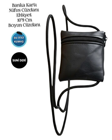 sevbags kartlık boyun cüzdanı suni deri
