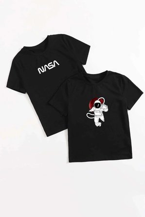 Sevgili Tshirt Çift Kombini Nasa
