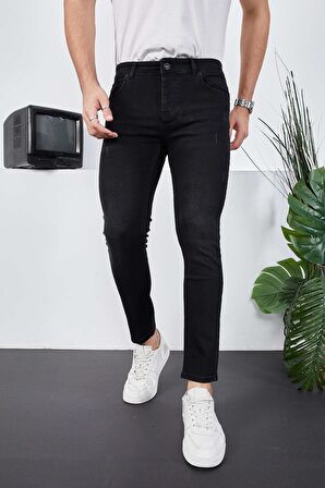 Erkek Likralı Denim Skinny Fit Süper Dar Jeans