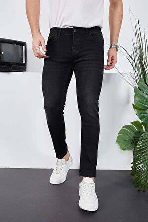 Erkek Likralı Denim Skinny Fit Süper Dar Jeans