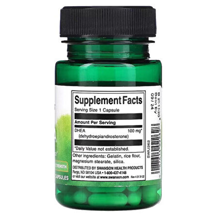 Swanson Dhea, 100 mg 60 Capsul 