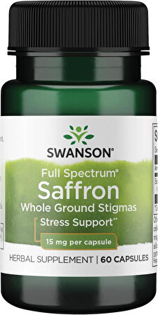 Swanson Full Spectrum Saffron(Safran) (Whole Ground Stigmas) Mood Support & Stress Management - Organic Spanish