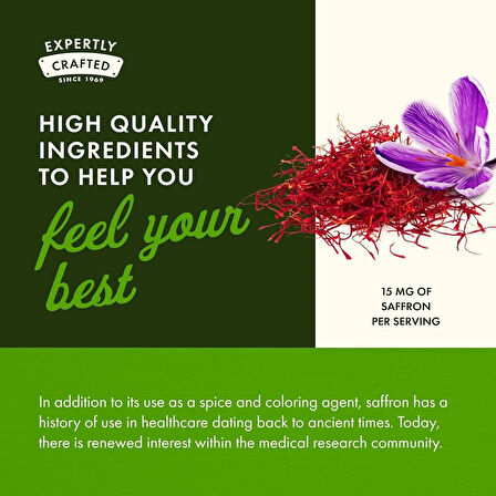 Swanson Full Spectrum Saffron(Safran) (Whole Ground Stigmas) Mood Support & Stress Management - Organic Spanish