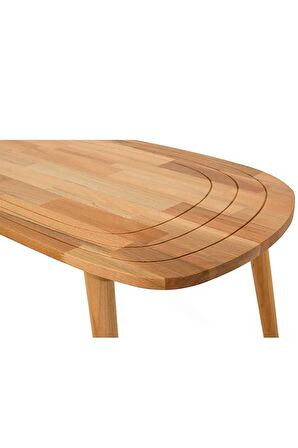 Fawdecor Sweet Masif Doğal Ahşap Orta Sehpa ve 2'li/3'lü Zigon Sehpa Set, Modern Masif Yan Sehpa, Orta Sehpa ve 2'li Zigon Sehpa Set