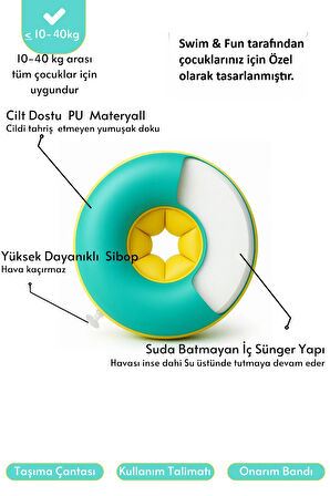 Çocuk Yüzme Kolluğu Extra Güvenlikli / Bebek Yüzme Kolluk / Tamir Seti Ve Çantası / Deniz Kolluk / Havuz Kolluk / Patlasa Dahi Patmaz