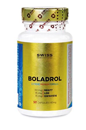 SWİSS Boladrol 50 KAPSÜL KİLO ALMA , HACİM KAZANMA MK677 LGD LİGANDROL GW501516 CARDARİNE 