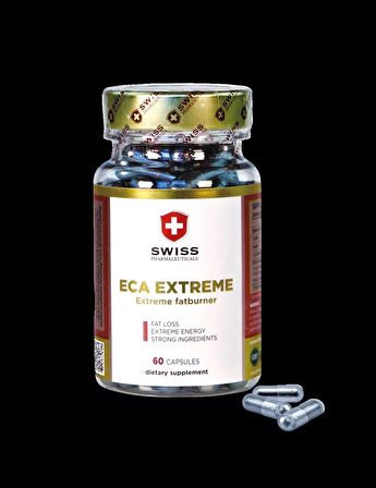 SWİSS ECA Etreme Fat Burner Yağ yakıcı Yohimbine Hcl Bioperine 60 Kapsül