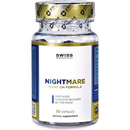 SWİSS Nightmare (Gaba+Htp+Melatonin+Theanine+Valerian root 50 Capsul