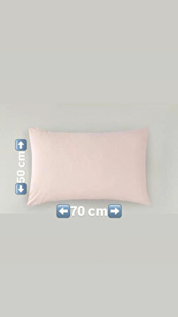 %100 COTTON (PAMUK) 2 adet TOZ PEMBE 50x70 cm YASTIK KILIFI PİLLOW CASE