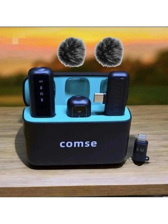 Sx6 Iphone ve Type-C Uyumlu Kablosuz Yaka Mikrofonu Göstergeli LED Şarj Kutulu Gürültü Azaltma