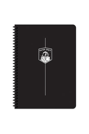 16x22 Cm 80 Yaprak Çizgisiz Plastik Kapak Telli Defter 60 Gram Beyaz Sayfa