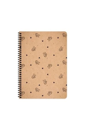Keskin Color 20x28 Cm Çizgisiz Telli 80 Yaprak Defter Kraft Kapak Beyaz Kağıt