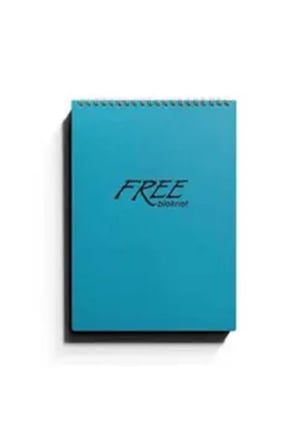 A5 (14X20 CM) 80 Yaprak Çizgisiz Plastik Kapak Telli Üstten Açılır Defter