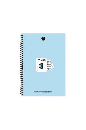 Hisli Şeyler 17x24 Cm Çizgisiz Telli Defter Sert Kapak 100 Yaprak