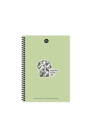 Hisli Şeyler 17x24 Cm Çizgisiz Telli Defter Sert Kapak 100 Yaprak