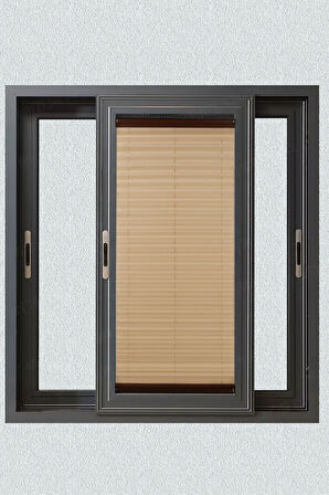 Toz Tutmaz Sütlü Kahve Plise Perde Antibakteriyel - Cam Balkon & PVC Pencere Plise Perde Modelleri