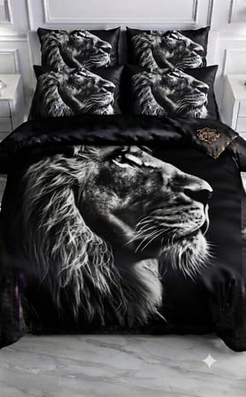 Özel Üretim Kıng Sıze Çift Kişilik 4 Parçadan Oluşan Saten & Pamuk Luxury Nevresim Takımı Aslan Premium Ranforce doku Marka Organik deluxe seri solmaz kırışmaz leke tutmaz