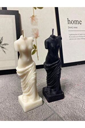 Aromatik Kokulu Venüs Kadın Roma Büst Takımı Dekoratif Mum El Yapımı