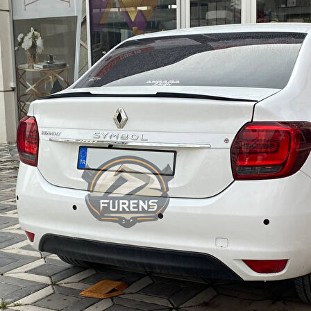 Renault Symbol 2013-2023 Bagaj Üstü Yarasa Spoiler Bagaj Çıtası Piano Black Spoyler