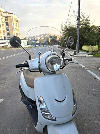 MOTOCAM SYM Fiddle 2 3 4 Ön Cam 2009-2023 Model 44cm Şeffaf Renkli APARAT GÖNDERİLMEYECEK